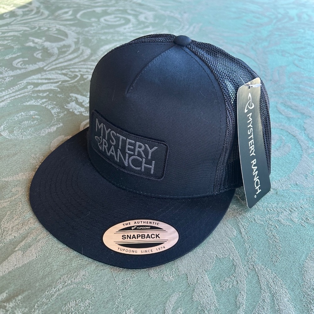 SnapBack Mystery Ranch Trucker Hat, Black